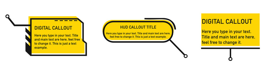 Fototapeta premium Modern technology banners collection in cyberpunk style. Futuristic tech badges.