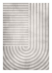 Modern geometric stripes design, watercolor illustration for wall decoration, social media, banner, postcard, cover, background 