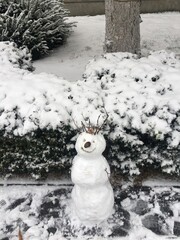 snowman in the snow