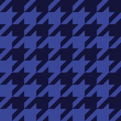 checkered blue seamless background crow's foot, plaid pattern. vector