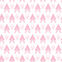 Cute seamless hand-drawn patterns. Stylish modern vector patterns with triangles of bright pink and light pink. Funny Children's Repeating Pink Print