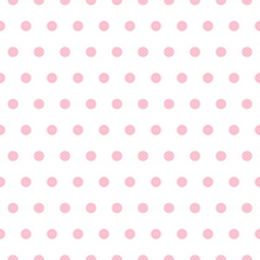 Fototapeta na wymiar Cute seamless hand-drawn patterns. Stylish modern vector patterns with pink circles and dots. Funny Children's Repeating Pink Print