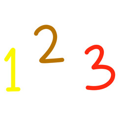 Fototapeta premium 123 number 