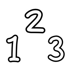 Naklejka premium 123 number 