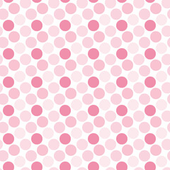 Cute seamless hand-drawn patterns. Stylish modern vector patterns with pink circles and dots. Funny Children's Repeating Pink Print