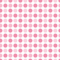 Fototapeta na wymiar Cute seamless hand-drawn patterns. Stylish modern vector patterns with pink circles and dots. Funny Children's Repeating Pink Print