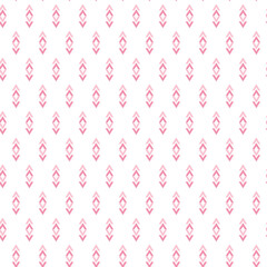 Fototapeta na wymiar Cute seamless hand-drawn patterns. Stylish modern vector patterns with diamonds of bright pink and light pink color. Funny Children's Repeating Pink Print