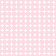 Cute seamless hand-drawn patterns. Stylish modern vector patterns with pink circles and dots. Funny Children's Repeating Pink Print
