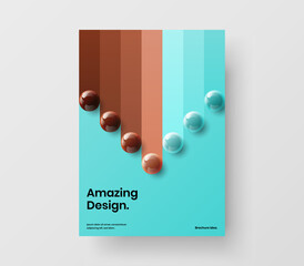 Fototapeta na wymiar Modern 3D balls booklet layout. Geometric cover design vector concept.