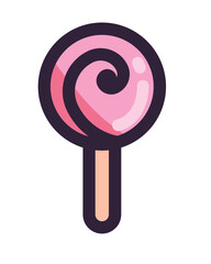 flat candy on stick