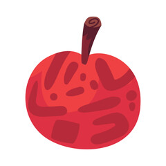 flat red apple