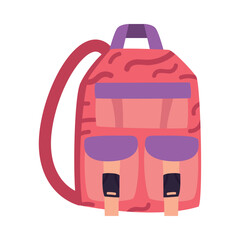 flat red backpack