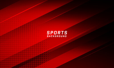 dark red sport background with abstract geometric shape and halftone © BoBloob