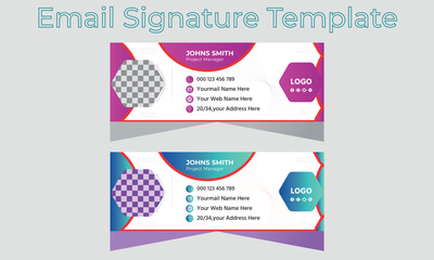 Email Signature template Or vector