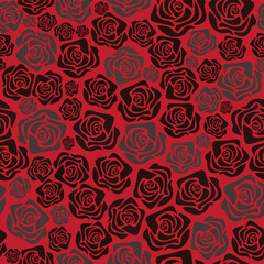 Roses vector seamless pattern. Roses seamless pattern. Vector seamless pattern with ROSES