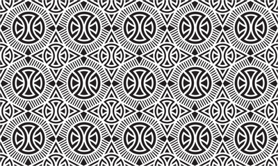 geometric seamless pattern vector black and white for home decor , textile