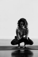 Black and White Yoga Photography. 