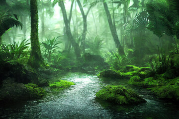 rain forest nature background
