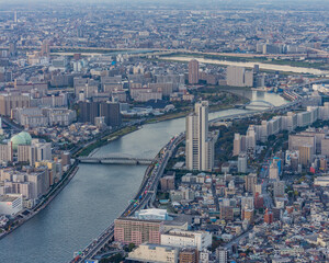 Fototapeta na wymiar Tokyo from the skytree