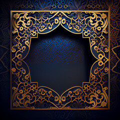 arabic background blue and gold