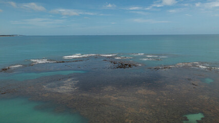 natural pools formed by coral reefs in Porto de Galinhas