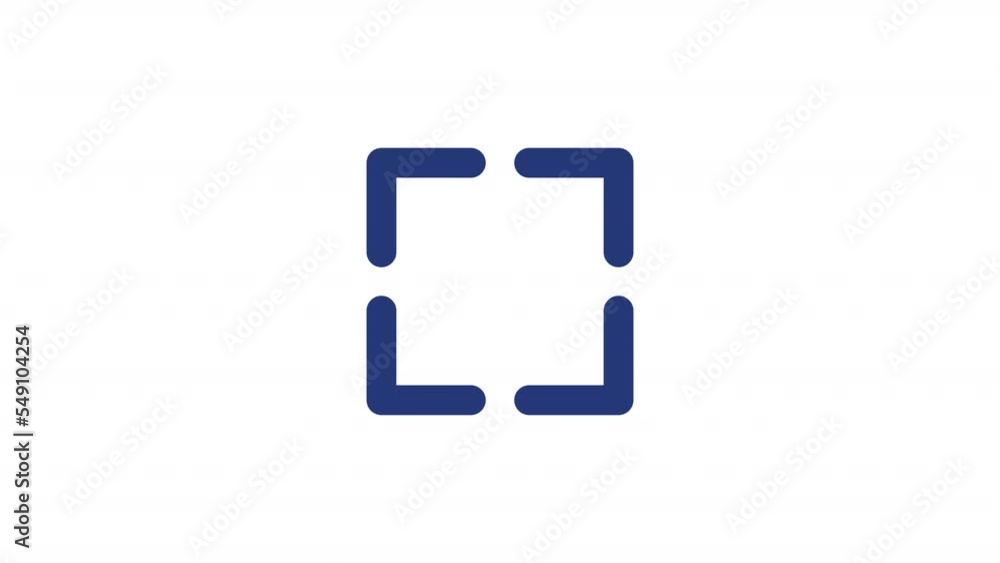 Poster Animated full screen color ui icon. Media player feature. Digital app. Seamless loop HD video with alpha channel on transparent background. Simple filled line RGB pictogram animation