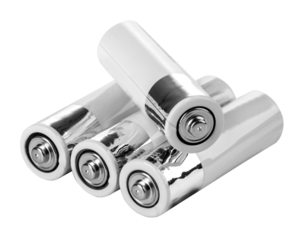 AA batteries Closeup