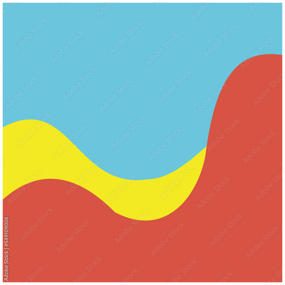 Poster abstract background resembling textured waves or two-level bubbles. Background with a square shape with a bright color