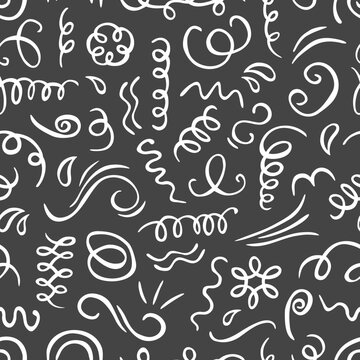 Vector seamless pattern with doodles. Hand drawn design for wallpaper, wrapping, stationery, textile.