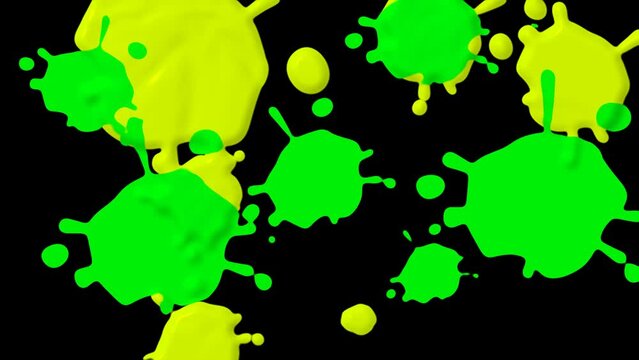 スプラトゥーンのインクが飛び散るようなトランジション