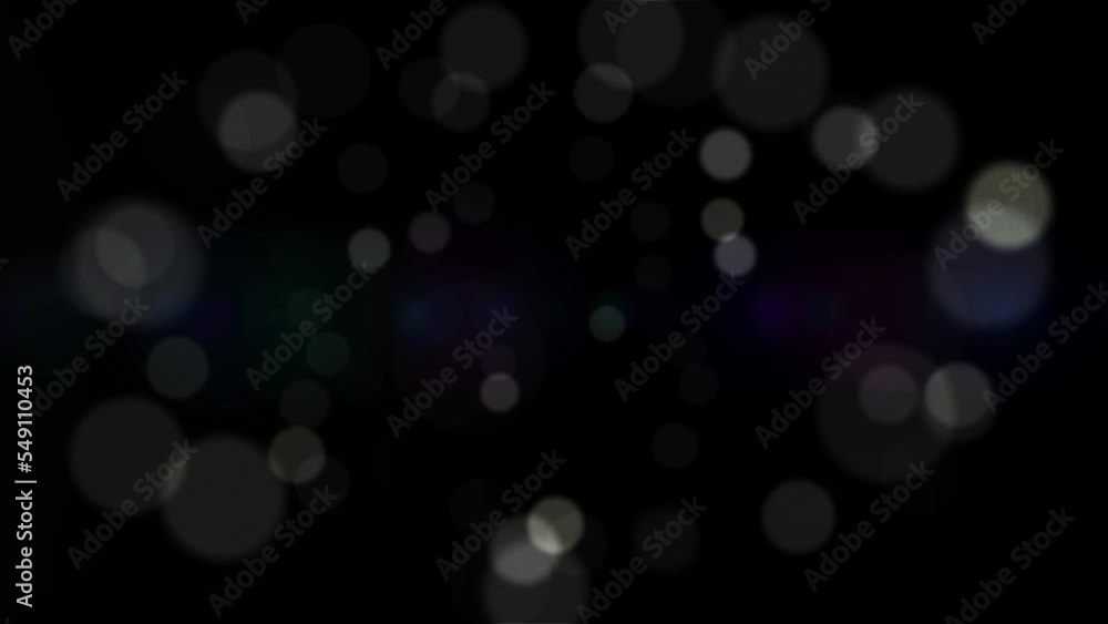Poster particles on black background, abstract overlay with particles and bokeh