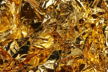 gold texture background foil crumpled golden