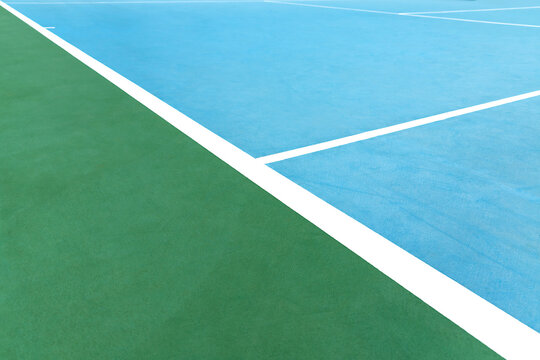 Lines and colors of the tennis court cover