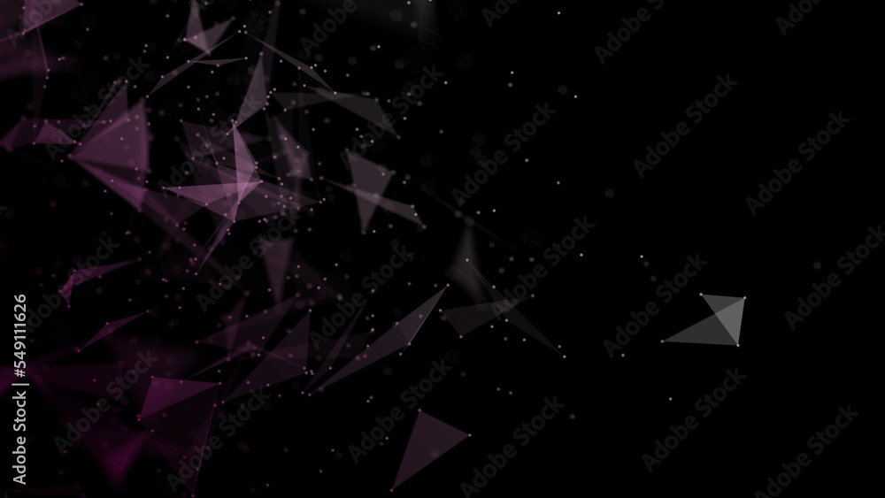 Poster abstract plexus blue geometry background. digital technology network connection concept. 3d rendered