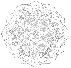 Winter Mandala - Vektor-Illustration
