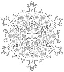 Winter Mandala - Vektor-Illustration