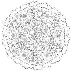 Winter Mandala - Vektor-Illustration