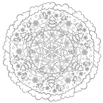 Winter Mandala - Vektor-Illustration