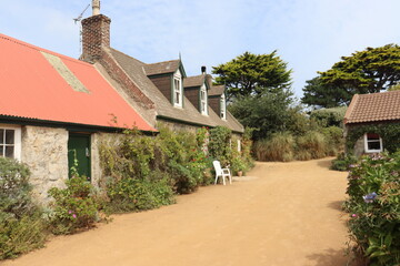 port, sark, sercq, mer, bateau, château, la seigneurie, la coupée