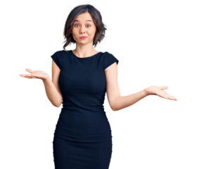 Young beautiful girl wearing casual clothes clueless and confused expression with arms and hands raised. doubt concept.