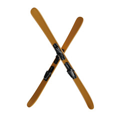 Skis illustration 3D