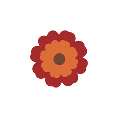 70s Retro Vintage Flowers Clipart Elements Vector Design