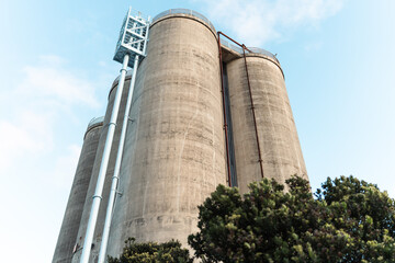 Old water tanks ready for demolition