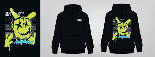 black hoodie art design