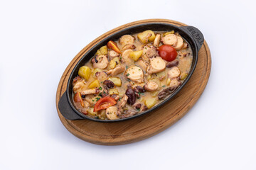 delicious seafood dishes in the restaurant
