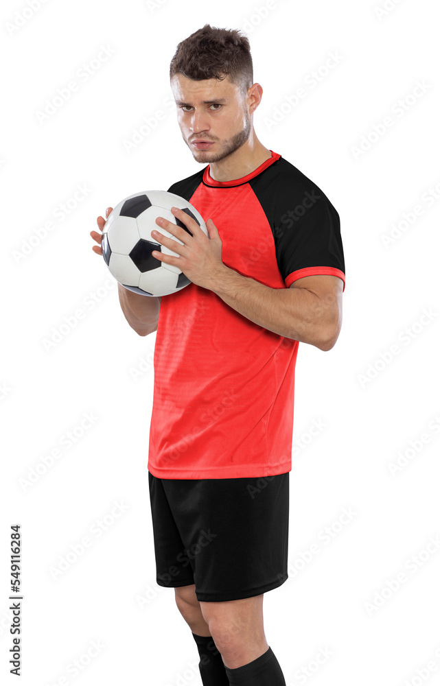 Wall mural Soccer player with the uniform of his country.