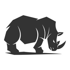 Rhino logo template Icon Illustration Brand Identity isolated