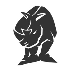 Rhino logo template Icon Illustration Brand Identity isolated