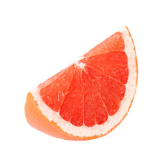 Grapefruit slice isolated on white background