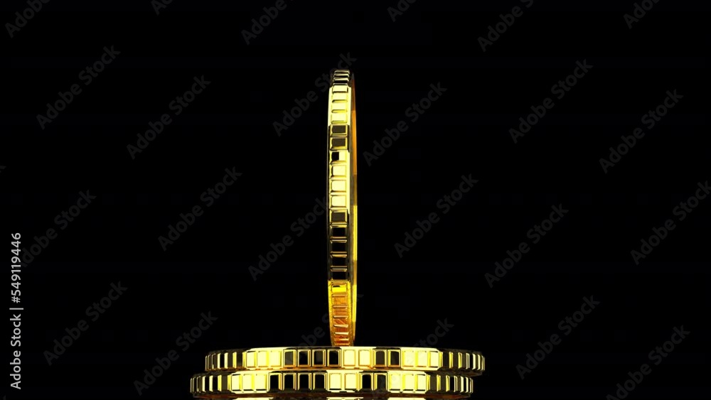 Poster a lot of bitcoin crypto currency gold bitcoin btc bit coin falling loop animation. blockchain techno